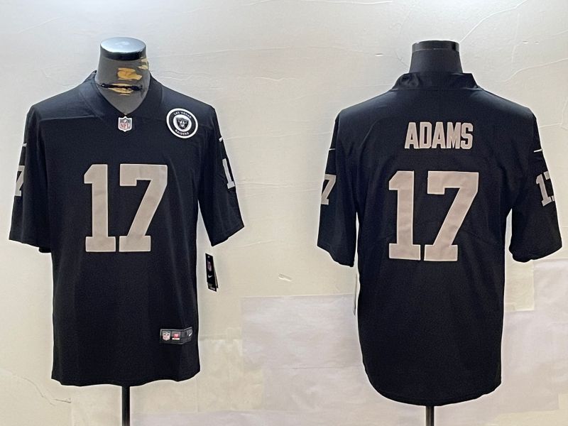 Men Oakland Raiders #17 Adams Black Second generation 2024 Nike Limited NFL Jersey style 2